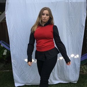 Red sweater vest